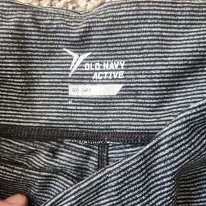 Old Navy Active Black and White Striped Leggings